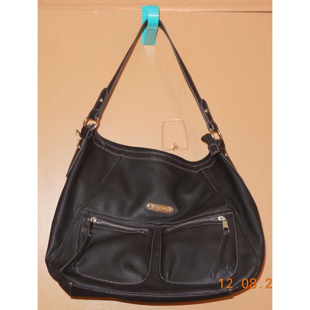 Jaclyn Smith Black Multi Compartment Shoulder Bag… - image 1